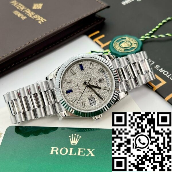 z527795959310519 639de66a81ca1e14b6566a74c36f18e2 e571ca3d b6f9 4db4 b4db 926fb9cda1f5 Rolex Day Date 40 228349RBR Pave Diamonds Dial 1:1 Best Edition GM Factory V2 Counterweight változat