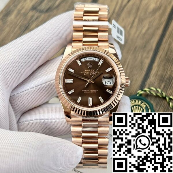z5285992840367 f5f5a1aa49a170db1ada0f2709d3dee3 2d54ba16 003a 4fe1 a568 9e79f0b67959 Rolex Day Date M228235-0003 18k verguld 1:1 Best Edition GM Factory V3 Chocolade Wijzerplaat Tegengewicht Versie