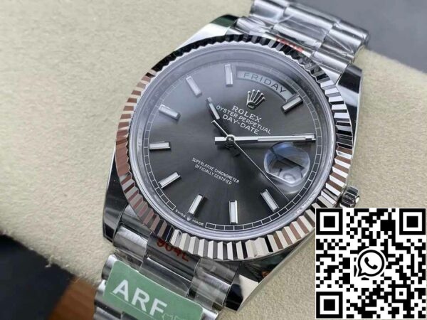 z5333015880755 65adaf1f812f965d72b7c4c3ebef47b6 Rolex Day Date 40 M228239-0060 Серый циферблат 1:1 Лучшее издание AR Factory 3255 Механизм