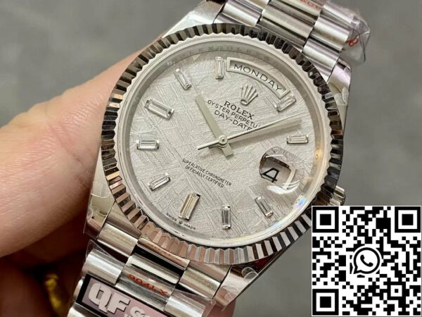 z5336669029727 96c59d99519d98497410cea339b6dbf6 Rolex Day Date 40 M228236-0011 Meteorit gyémánt számlap1:1 Best Edition QF Gyári 183 gramm