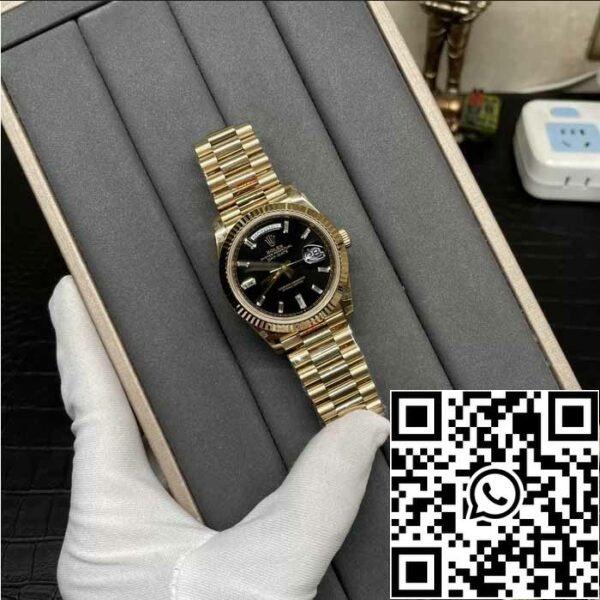 z5337725424345 799b7b804d2d5cf490d258fd22eeecaa Rolex Day Date 40 M228238 -0004 fekete gyémánt számlap 1:1 Best Edition GM Factory V3 ellensúlyos változat
