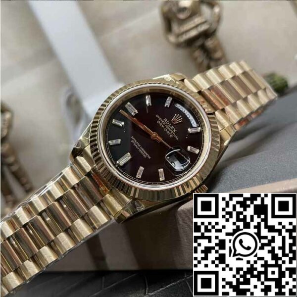 z5337727861944 b5fe6654aa3e48c077ffe08f556ef551 Rolex Day Date 40 M228238 -0004 fekete gyémánt számlap 1:1 Best Edition GM Factory V3 ellensúlyos verziója