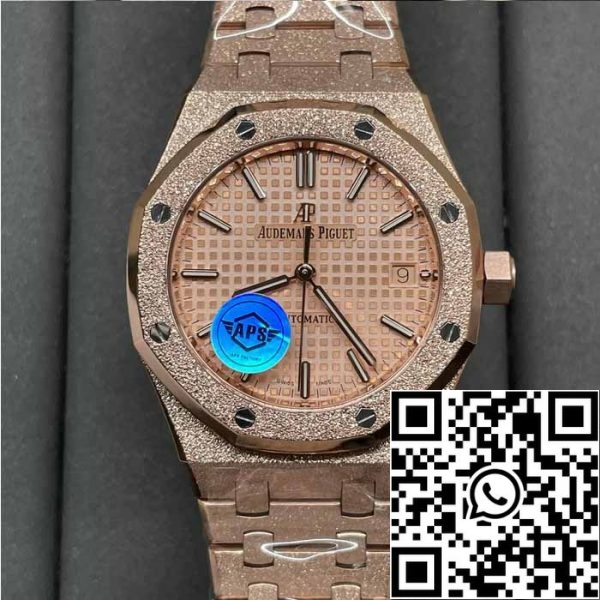 z5345626472282 ac1fed43656340d4244060e0077d8b74 Audemars Piguet 15454OR.GG.1259OR.03 Frost Gold 1:1 best edition APS Factory Rose Gold dial Rose gold