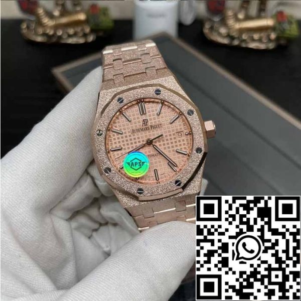 z5345626649257 dc8d5cc84dfa29476911206931a07730 Audemars Piguet 15454OR.GG.1259OR.03 Frost Gold 1:1 best edition APS Factory Rose Gold dial Rose gold