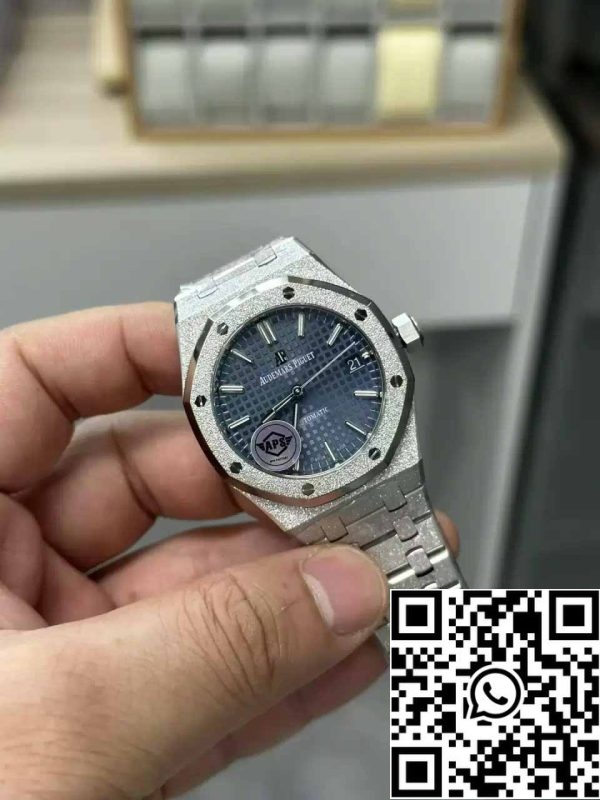z5345627868100 2a1249fcc1a4963432c7964f8b975aac Audemars Piguet 15454BC.GG.1259BC.03 Escarcha Oro 1:1 mejor edición APS Factory Esfera azul