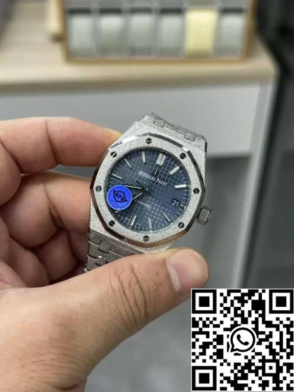 z5345627918377 b85478192da0f77d9546fac027b00523 Audemars Piguet 15454BC.GG.1259BC.03 Escarcha Oro 1:1 mejor edición APS Factory Esfera azul