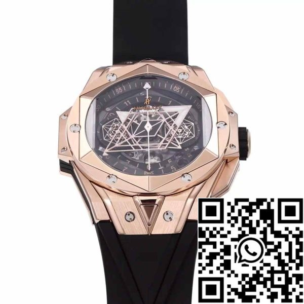 z5348958685771 6527d4e71899f3c9463235ca89f07fa2 Hublot Big Bang Sang Bleu 418.OX.1108.RX.MXM19 1:1 Best Edition BBF Factory Черный ремешок