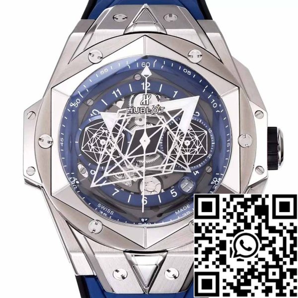 z5348962171308 3c81c91b33ccafd3c529ec6b22bb865b Hublot Big Bang Sang Bleu 418.NX.5107.RX.MXM20 1:1 Best Edition BBF Factory Sininen hihna