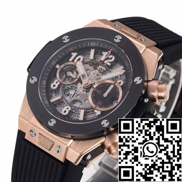 z5349565196511 5b4104fb6bd91479beb4a5e2a6ef052e Hublot Big Bang Unico King Gold Black Ceramic 421.OM.1180.RX 1:1 Best Edition BBF Fabriek