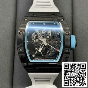 RICHARD MILLE RM055 NTPT Carbon Fiber 1:1 Best Edition BBR Factory [V3] ホワイトラバーストラップ