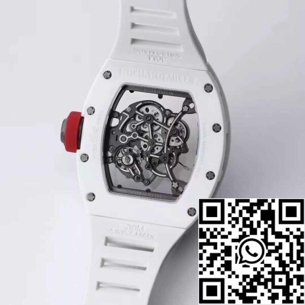 z5358489637166 a9b42c901c48b01fb244f7cb4d46b06c RICHARD MILLE RM055 Keramikgehäuse 1:1 Best Edition BBR Factory [V3] Weißes Kautschukarmband