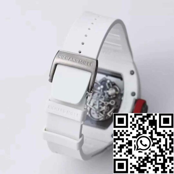 z5358489798529 813961dda084bddc86c94380238d9b8f RICHARD MILLE RM055 Keramikgehäuse 1:1 Best Edition BBR Factory [V3] Weißes Kautschukarmband
