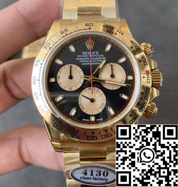 z5397871650364 954b9f41e9695d18cc1b98e908787978 Реплика Rolex Cosmograph Daytona m126508-0002 Чистый завод желтого золота 4130 движение