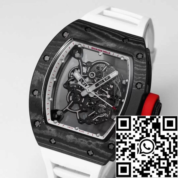 z5434578302845 a74710e7cf9b3b072237fb127f7b7ac0 RICHARD MILLE RM055 Preoblikovan original 1:1 Best Edition BBR Factory 2024 White Strap