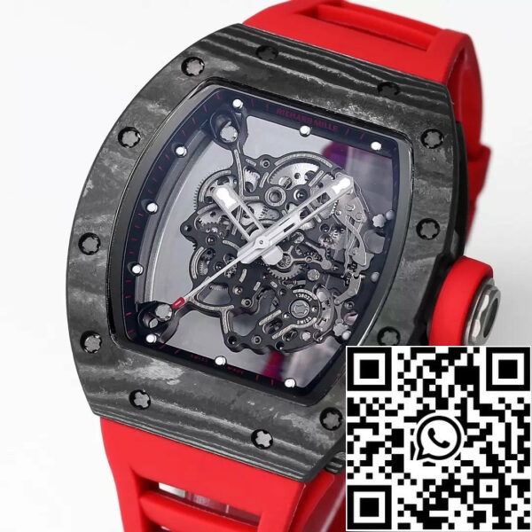 z543458580058962 8201e1eb742b17cab46605c95037092d RICHARD MILLE RM055 Preoblikovan original 1:1 Best Edition BBR Factory 2024 Black Bezel Red Strap