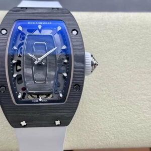 Richard Mille RM 07 RM007 Caja de carbono NTPT 1:1 Best Edition G+ Factory Correa blanca