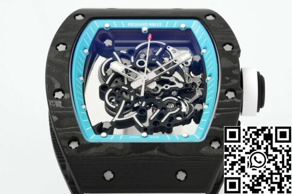 z5568789771400 1c8034f9ce63f2e0d21569fcf3d775ae RICHARD MILLE RM055 ZF 2024 1:1 Best Edition Cassa in fibra di carbonio Quadrante turchese