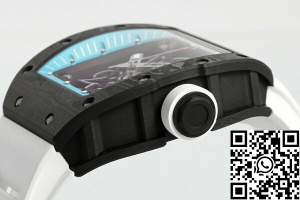 z5568790190703 22dc4fcc19aeb3de63ce033d09205ff9 RICHARD MILLE RM055 ZF 2024 1:1 Best Edition Cassa in fibra di carbonio Quadrante turchese