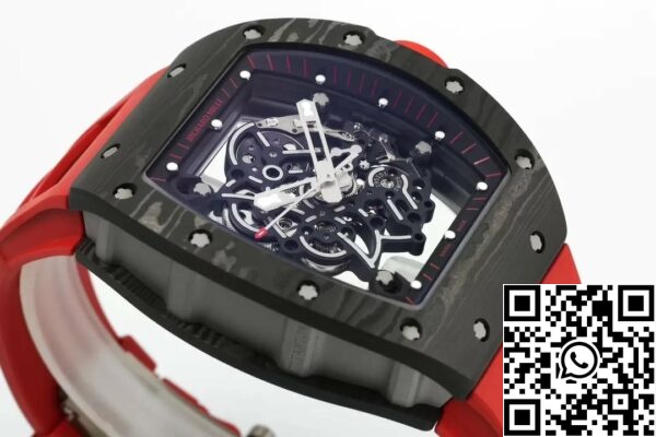 z5568793935961 0106ac34a96ed60afe81b461a0ef3c82 RICHARD MILLE RM055 ZF 2024 1:1 Best Edition Ohišje iz ogljikovih vlaken Rdeč trak