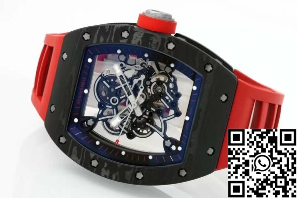 z5568794142836 b15a065adb6278532e0ba60c5772c4d3 RICHARD MILLE RM055 ZF 2024 1:1 Best Edition Ohišje iz ogljikovih vlaken Rdeč trak