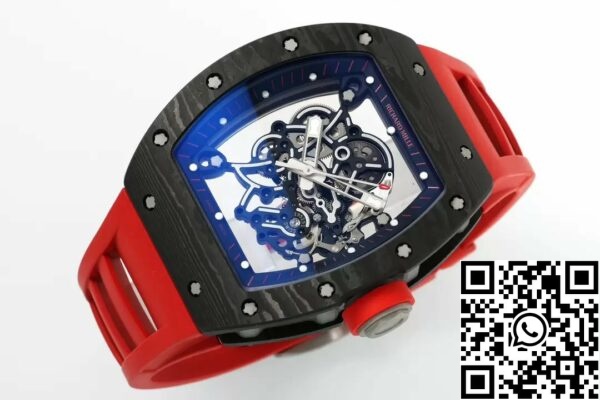 z5568794347865 d71a1846c4c569279d5d0748a0a16a05 RICHARD MILLE RM055 ZF 2024 1:1 Best Edition Ohišje iz ogljikovih vlaken Rdeč trak