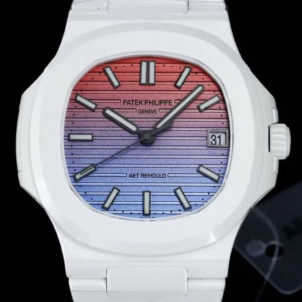 z5569292411604 ff75b103797c4edf8a67c4b58f4467d4 [AET modificato] Patek Philippe Nautilus 5711 Quadrante in ceramica gradiente tramonto 1:1 Best Edition