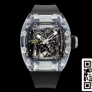 Richard Mille RM35-01 Sonic Factory 1:1 Best Edition корпус Saphire черный резиновый ремешок