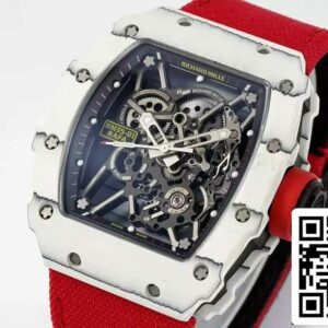 リシャール・ミル RM35-01 ソニックファクトリー 1:1 ベストエディション ホワイトカーボン NTPT レッドベルクロストラップ