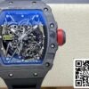 Richard Mille RM035-02 T+ Factory 1:1 Best Edition Carbon Fiber Case Black Rubber Strap