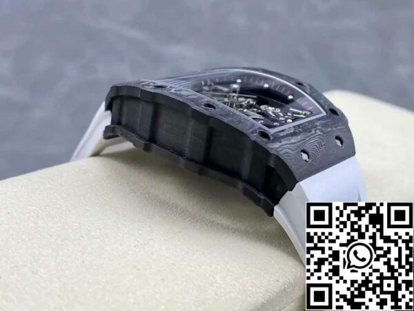 z5580696818267 416d1e2095c9c5655ff6e56ab4c90efc Richard Mille RM035-02 T+ Factory 1:1 Best Edition Carbon Fiber Case White Rubber Strap