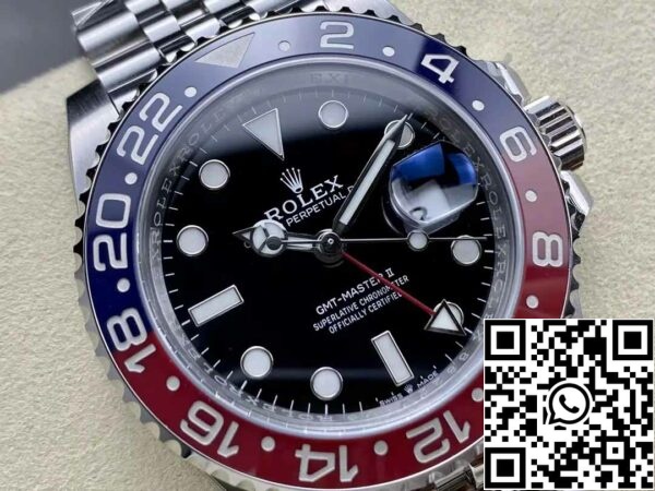 z5599647344735 c0b05f384587f2807f1c135d9634a10a Rolex GMT Master II M126710BLRO-0001 M126710BLRO-0001 Pepsi 1:1 Best Edition AR Factory V4 päivitys Jubilee hihna