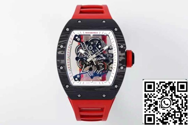 z5599648039852 3bf1e96e4c0d022c7c03aef090ea55c0 RICHARD MILLE RM055 ZF 2024 1:1 ベストエディション カーボンファイバーケース レッドストラップ＆ノブ