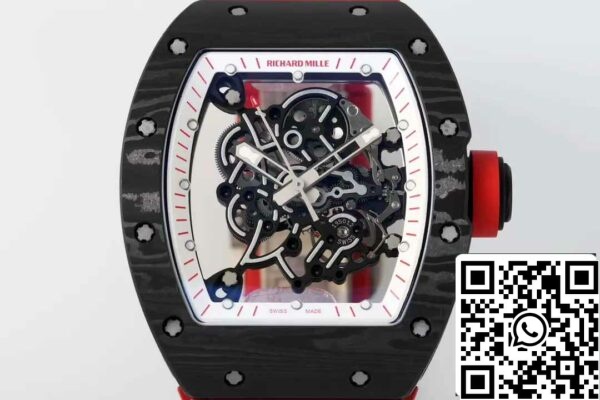 z5599648051457 a8756b224ba1c8d010834bafa2543aa7 RICHARD MILLE RM055 ZF 2024 1:1 ベストエディション カーボンファイバーケース レッドストラップ＆ノブ