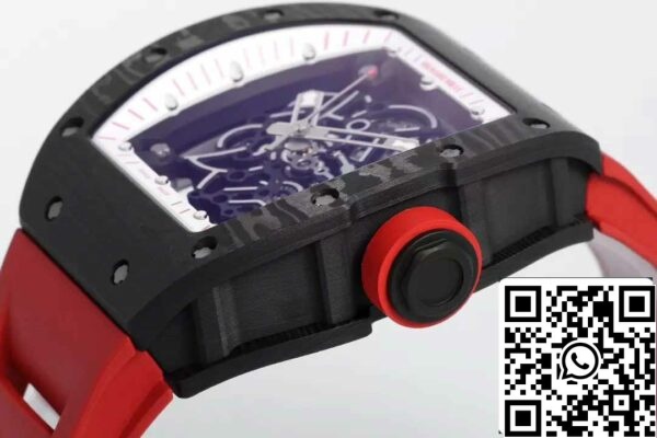 z5599648110237 7731231aa38ca9204c8949e2f77e52f1 RICHARD MILLE RM055 ZF 2024 1:1 ベストエディション カーボンファイバーケース レッドストラップ＆ノブ