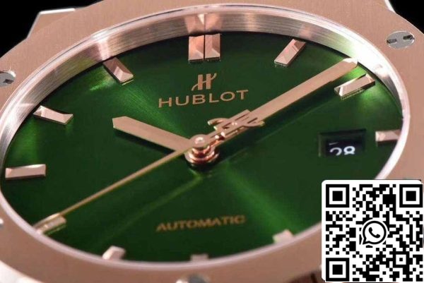 z5748997694006 54af8cedfa8f9ce5f04ea53564eef3ca Hublot 클래식 퓨전 542.OX.8980.LR 1:1 베스트 에디션 JJ 팩토리 그린 다이얼 로즈 골드