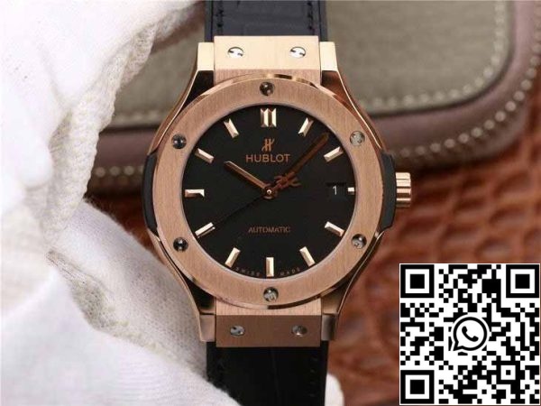 z5748999334400 d701449d34ad312336867f807f4d83b1 Hublot Classic Fusion 542.OX.1181.LR 1:1 Best Edition JJ Factory Черный циферблат Розовое золото