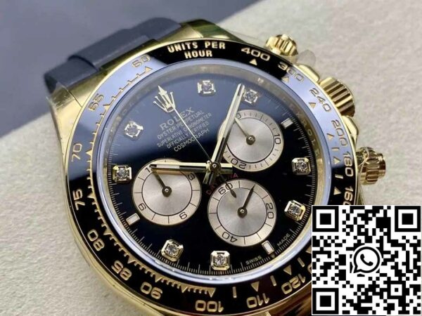 z5754911161700 6025ee8a66e1ee89f1558ccf8ba79092 Rolex Cosmograph Daytona m126515 1:1 Best Edition QF Factory 4131 Механизм Черный циферблат и розовое золото