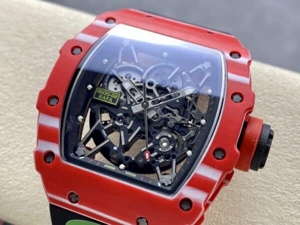 リシャール・ミル RM035 02 11 ベストクローン R7 ファクトリー レッドカーボンケース ブラックストラップ 7 リシャール・ミル RM035-02 1:1 ベストクローン R7 ファクトリー レッドカーボンケース ブラックストラップ