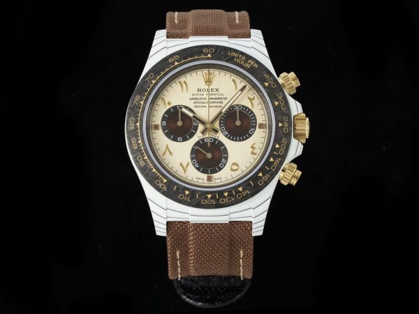 i1724911646 9191 3 1 Rolex Daytona Desert Eagle White Carbon 1:1 Best Clone Diw Custom 4130 Movement