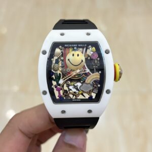 Richard Mille RM88 Smiley V2 Ceramic Case 1:1 Best Clone Black Rubber Strap