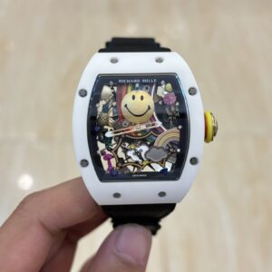 Richard Mille RM88 Smiley V2 Ceramic Case 1:1 Best Clone Black Velcro Strap