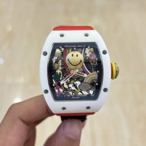 Richard Mille RM88 Smiley V2 Ceramic Case 1:1 Best Clone Red Velcro Strap