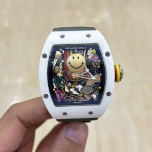 Richard Mille RM88 Smiley V2 Ceramic Case 1:1 Best Clone Grey Velcro Strap