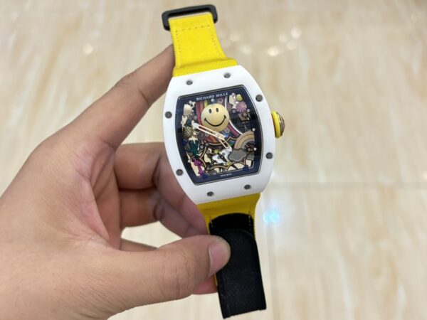 i1733765825 2206 5 1 Richard Mille RM88 Smiley V2 Ceramic Case 1:1 Best Clone Yellow Velcro Strap