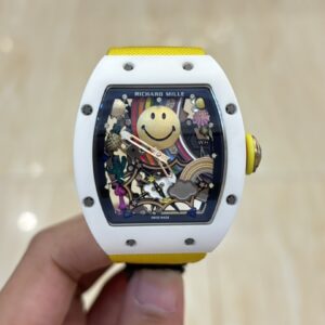 Richard Mille RM88 Smiley V2 Ceramic Case 1:1 Best Clone Yellow Velcro Strap