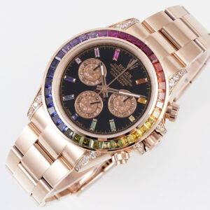 Rolex Daytona Rainbow Sundust Dial Rose Gold 40mm 1:1 Best Clone  EF Factory SS