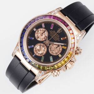 Rolex Daytona Rainbow Sundust Dial Rose Gold 40mm 1:1 Best Clone  EF Factory