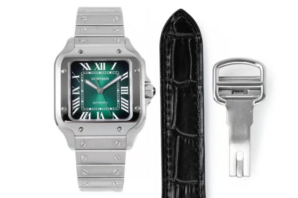 Cartier Santos De Cartier WSSA0062 Green Dial1:1 Best Clone 35.1 mm BV Factory