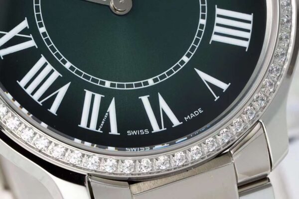 Cartier Ronde Must De Cartier 36mm Custom Diamond 1:1 Best Clone AF Factory Green Dial